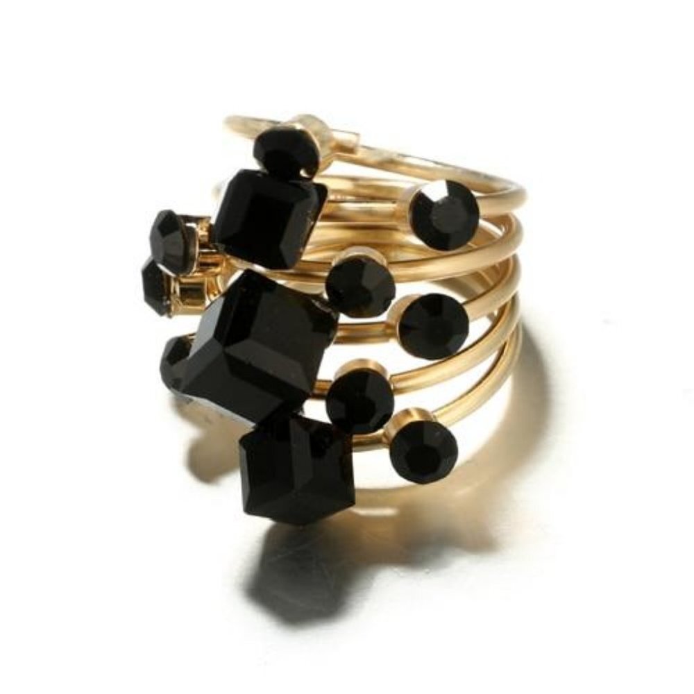 Black and Gold Statement Ring